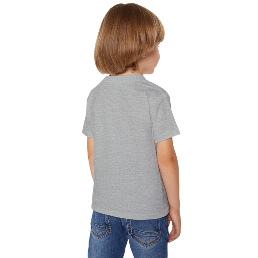 Cute Graphic Printed Grey Kids T-Shirt | 100% Cotton Bio Wash Round Neck Half Sleeve (6 Months–16 Years) - Double F