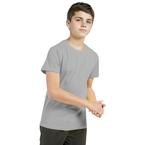 Kids Round Neck Boys T-Shirt Half Sleeves 100% Cotton Rich Ultra Soft Fabric Comfortable Stylish Plain Solid Color Original Branded Tshirt for boy|B0D1RLMJ4S