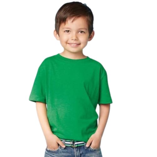 Kids Round Neck Boys T-Shirt Half Sleeves 100% Cotton Rich Ultra Soft Fabric Comfortable Stylish Plain Solid Color Original Branded Tshirt for boy|B0D1RLMJ4S