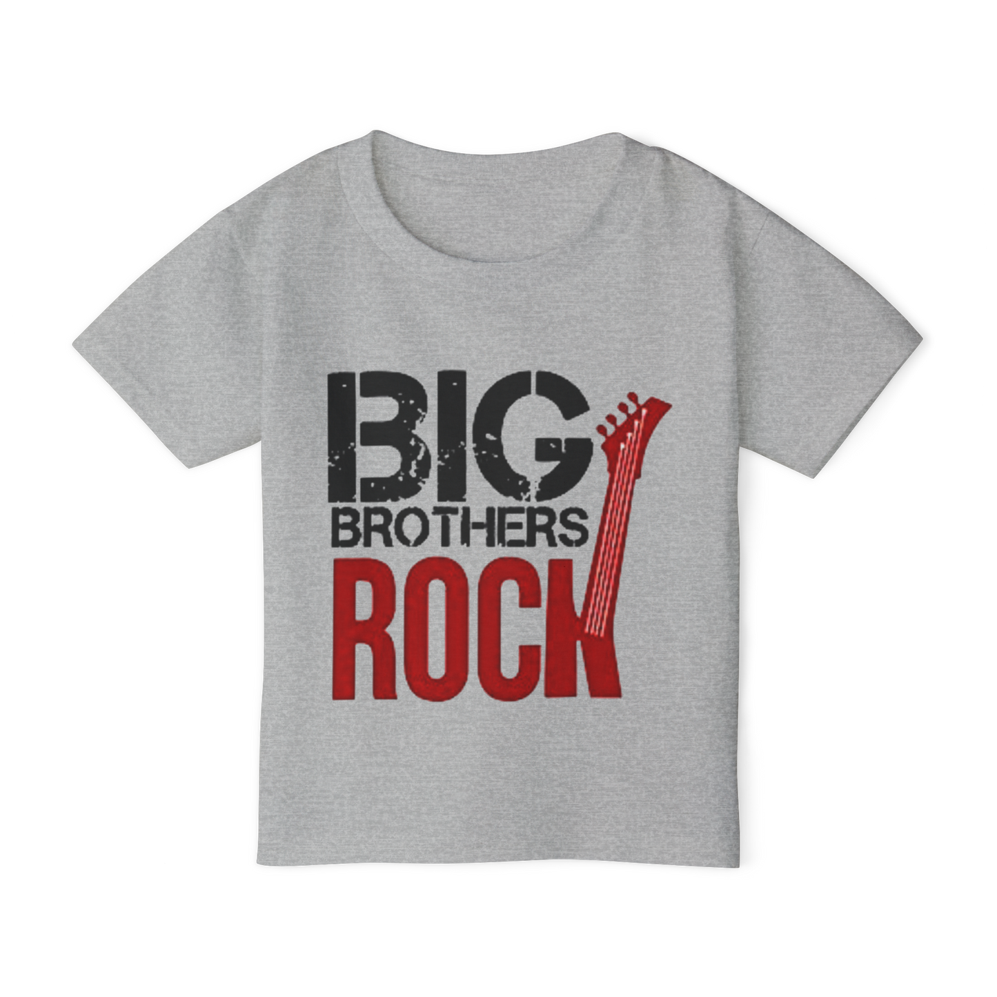 Big Brother Rock Digital Printed Grey Kids T-Shirt | 6 Months–16 Years | 180 GSM Heavy Cotton | Half Sleeve - Double F