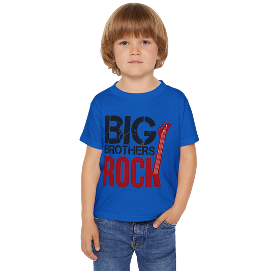 Big Brother Rock Digital Printed Royal Blue Kids T-Shirt | 6 Months–16 Years | 180 GSM Heavy Cotton | Half Sleeve - Double F