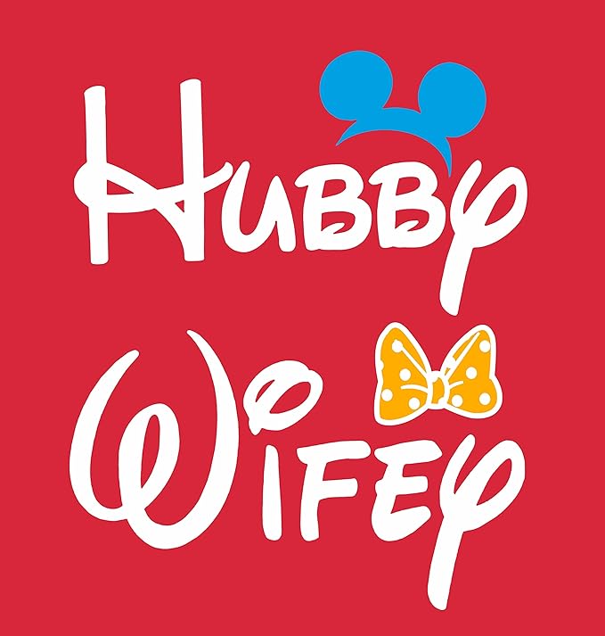 Couple Tshirts for Couples | Printed Hubby Wife  T-Shirts | Men's and Women's Round Neck T-Shirt (Pack of 2, Cotton, Half Sleeves)
