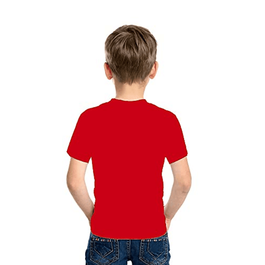 Game Level Unlocking Printed Red Kids T-Shirt | 100% Cotton Bio - Wash Round Neck Half Sleeve (6 Months–16 Years) - Double F